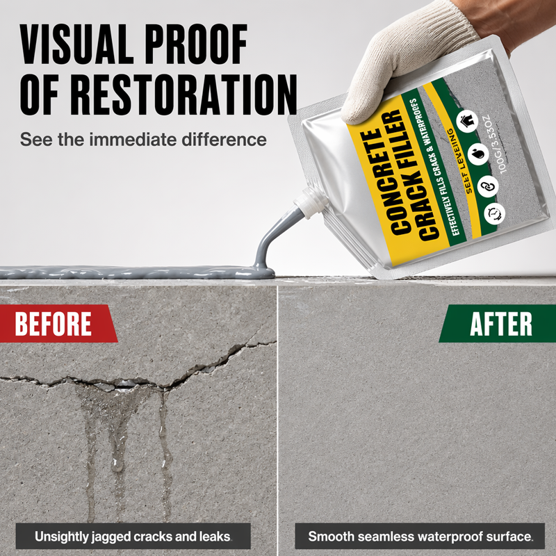 Mastic et scellant imperméable pour fissures de béton