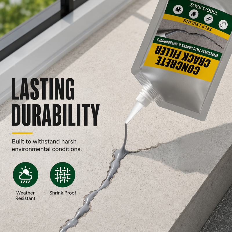 Mastic et scellant imperméable pour fissures de béton