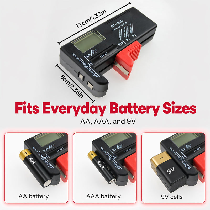 🥳PROMOTION EXCEPTIONNELLE 2026🥳💞Plus de 50 000 unités vendues !📊🔦 50 % de réduction ! Testeur de batterie numérique – Grand écran LCD affichant la charge restante exacte. Compact et portable – testez avant de jeter ! 🧪💪