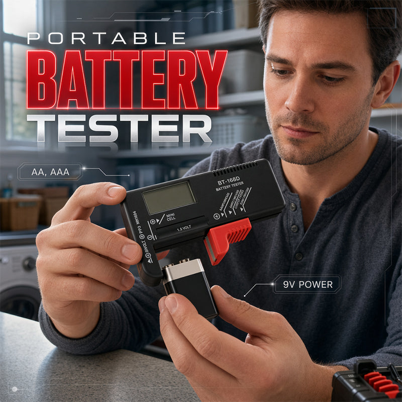 🥳PROMOTION EXCEPTIONNELLE 2026🥳💞Plus de 50 000 unités vendues !📊🔦 50 % de réduction ! Testeur de batterie numérique – Grand écran LCD affichant la charge restante exacte. Compact et portable – testez avant de jeter ! 🧪💪