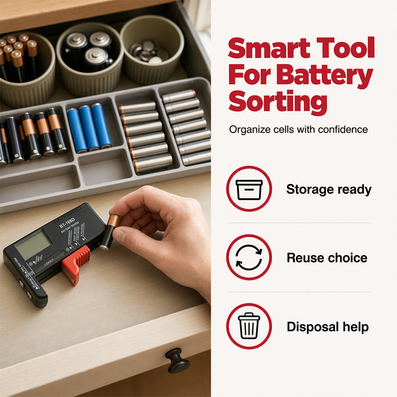 🥳PROMOTION EXCEPTIONNELLE 2026🥳💞Plus de 50 000 unités vendues !📊🔦 50 % de réduction ! Testeur de batterie numérique – Grand écran LCD affichant la charge restante exacte. Compact et portable – testez avant de jeter ! 🧪💪