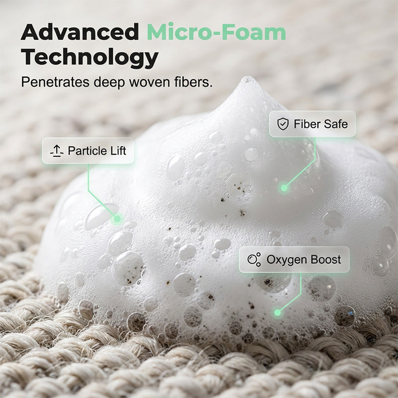 🧹🛒 -50% ! 🏠Mousse Détachante Sans Eau pour Tapis – Nettoyage Instantané, Micro-Mousse Avancée & Serviette Premium.