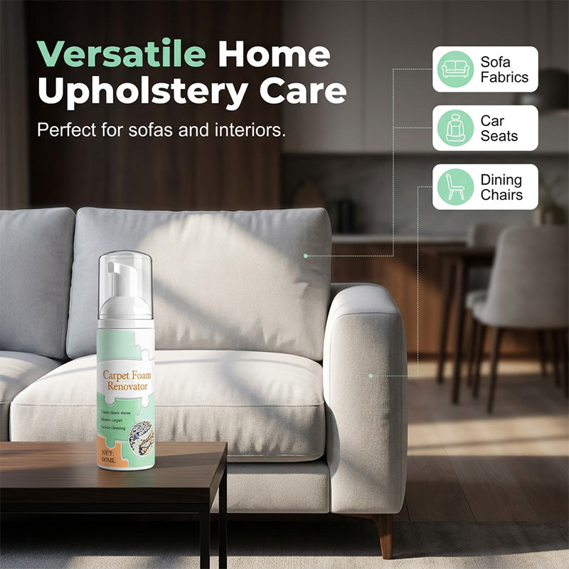🧹🛒 -50% ! 🏠Mousse Détachante Sans Eau pour Tapis – Nettoyage Instantané, Micro-Mousse Avancée & Serviette Premium.