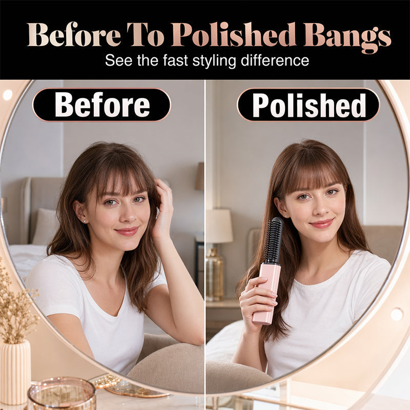 🎉 SOLDES 2026 – 50% ! PLUS DE 26 000 VENDUES ! 💰 Peigne Portatif pour Franges – Plastique – Sans Fil & Chauffant Doux for Retouches Rapides