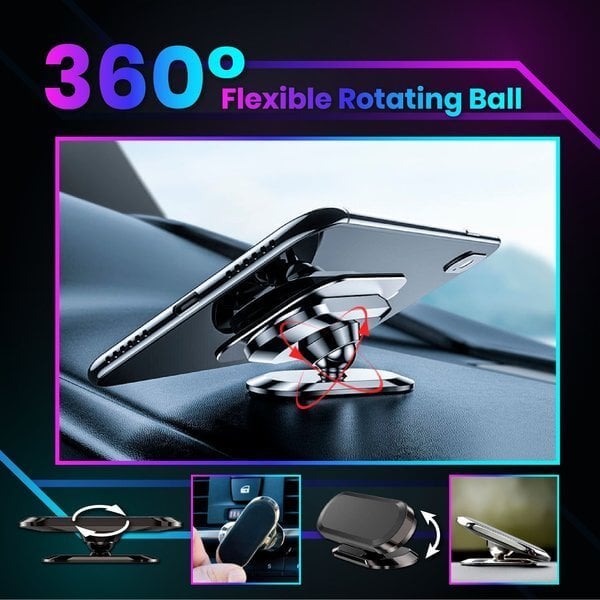 📢📢50% DE RÉDUCTION !! ⏰ Support Magnétique Ultra Flexible – Métal + Silicone ABS – Rotation 360° & Aimant Puissant pour Voiture & Maison