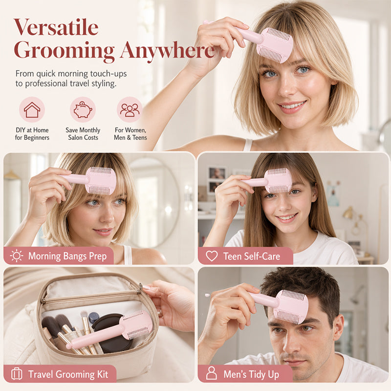 ✂️✨ Peigne à effiler DIY à lame réglable, simple d’utilisation, parfait pour les débutants à la maison