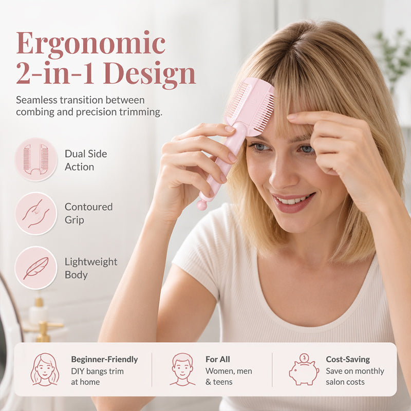 ✂️✨ Peigne à effiler DIY à lame réglable, simple d’utilisation, parfait pour les débutants à la maison