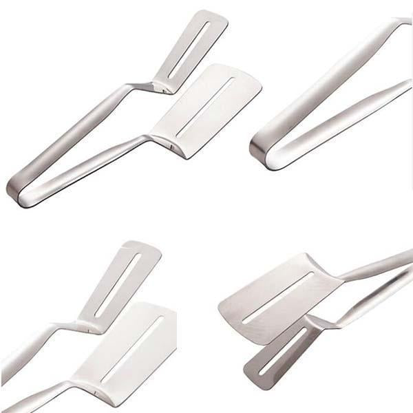 🍳🔥 Pinces de cuisine 3‑en‑1 acier inoxydable, multifonction pour steak, barbecue et cuisson