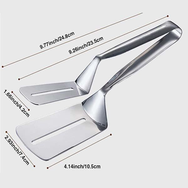 🍳🔥 Pinces de cuisine 3‑en‑1 acier inoxydable, multifonction pour steak, barbecue et cuisson
