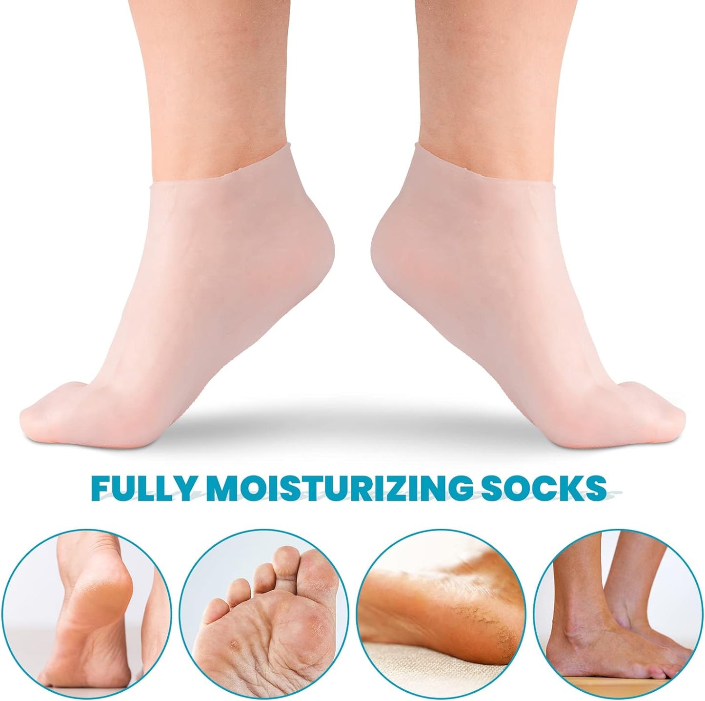 🏖️🧴 Chaussettes silicone multifonction pieds : exfoliation, hydratation et protection solaire ✅