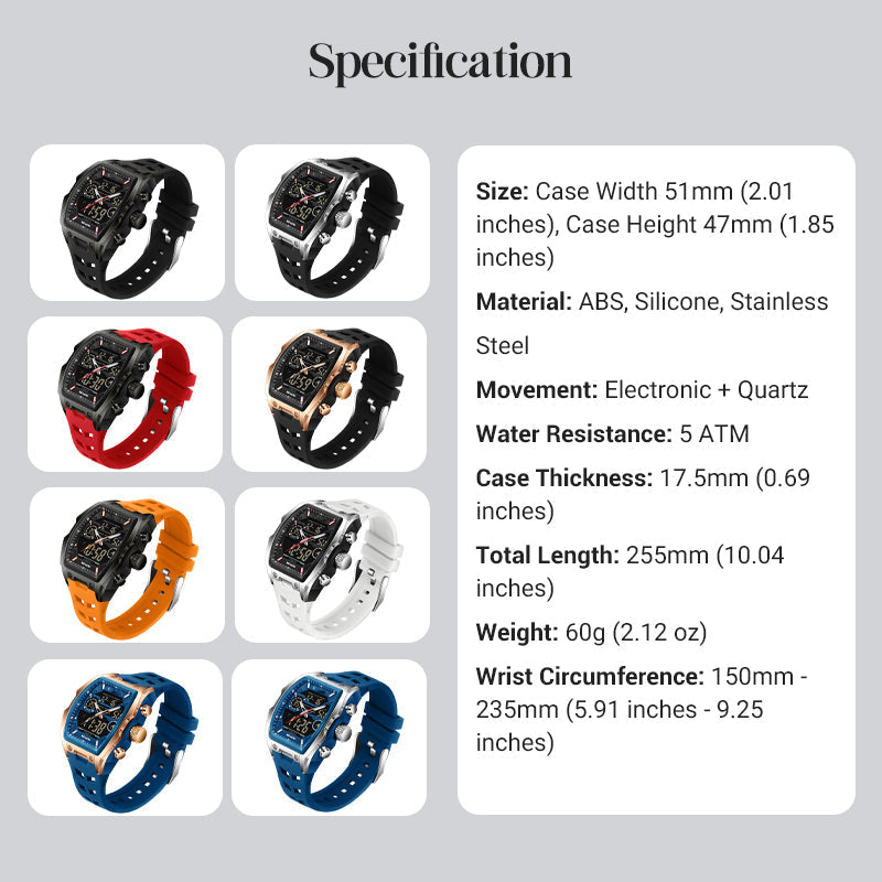 📢📢50% DE RÉDUCTION !! ⏰ 🏃Montre Sport Double Affichage – Analogique & Digital, Rétroéclairage LED & 5 ATM