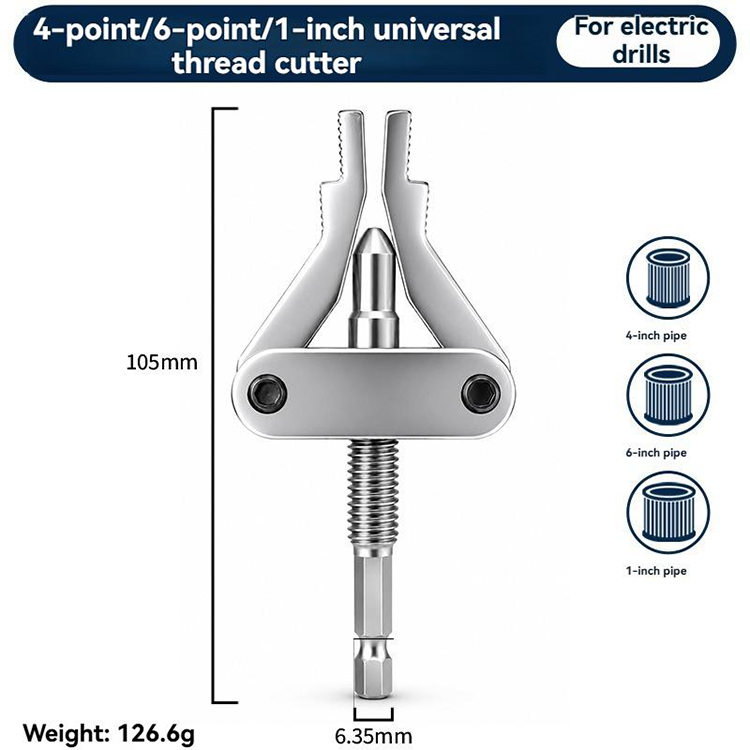 🔧🚰 Outil extracteur de tuyaux – Acier robuste, compatible 1/2″, 3/4″ et 1″, double entraînement perceuse/manuel, le sauveur des raccords grippés et des filetages cassés dans la salle de bain et la cuisine 🔩💪