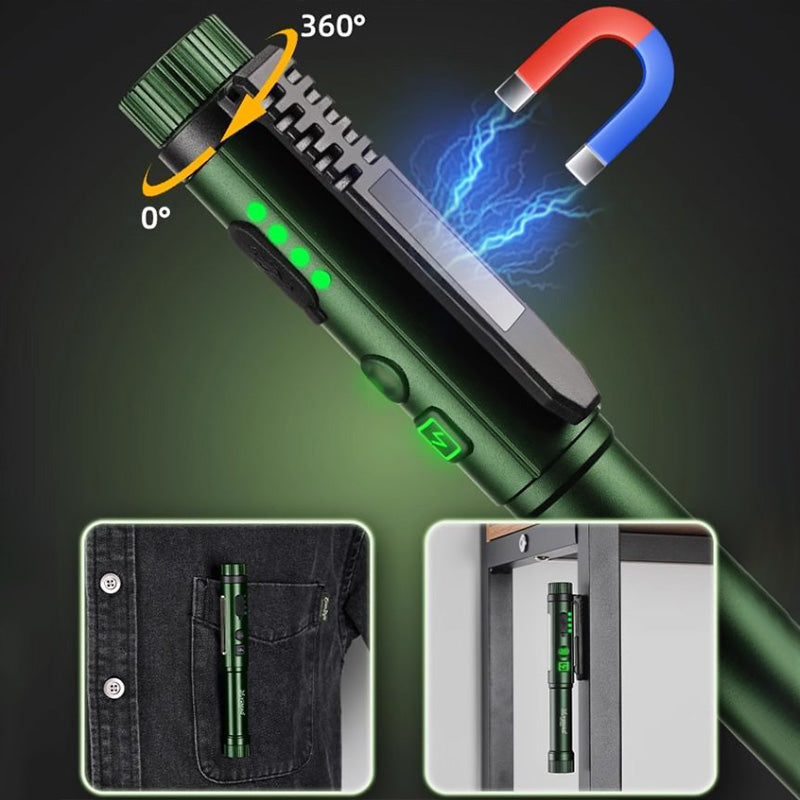 Lampe de travail multifonctionnelle à aimant puissant, en forme de stylo