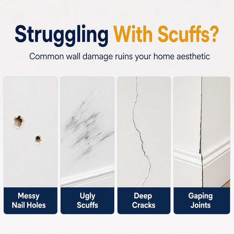🏠🧴 Crème réparatrice pour murs DIY, bouche fissures et trous, finition invisible sans trace