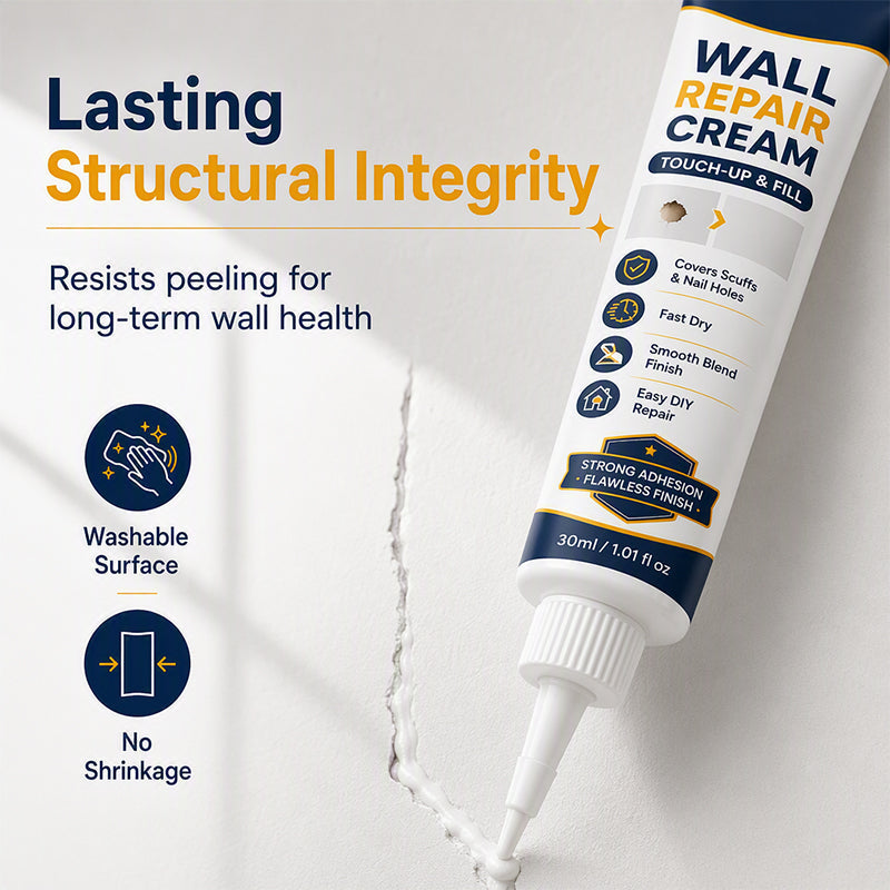 🏠🧴 Crème réparatrice pour murs DIY, bouche fissures et trous, finition invisible sans trace
