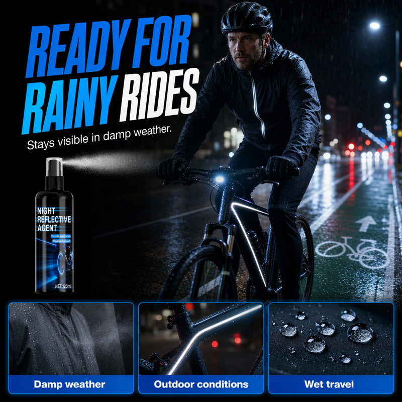🚴‍♂️💫 Spray luminescent multi‑surfaces, améliore la visibilité de nuit par tous les temps