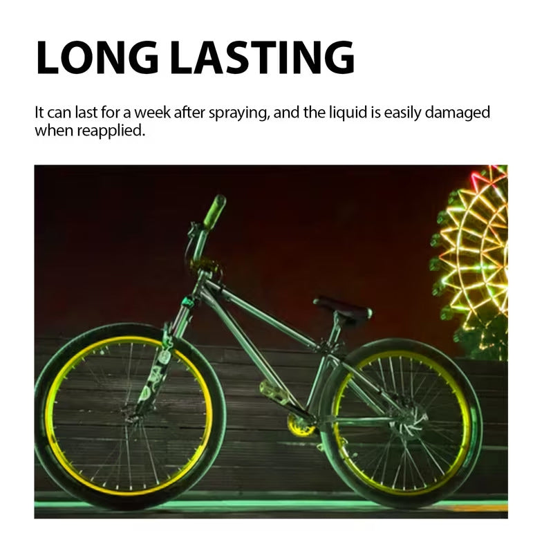 🚴‍♂️💫 Spray luminescent multi‑surfaces, améliore la visibilité de nuit par tous les temps