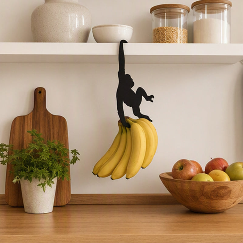 Crochet banane en forme de singe