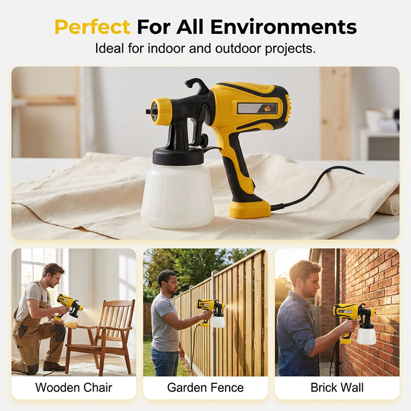 🎨 PROMO FLASH : 50% DE RÉDUCTION ! 🔫 Pistolet à Peinture Électrique – 900ml – Haute Pression & Atomisation Ultra-Fine for Rénovations Intérieures & Extérieures 🏠