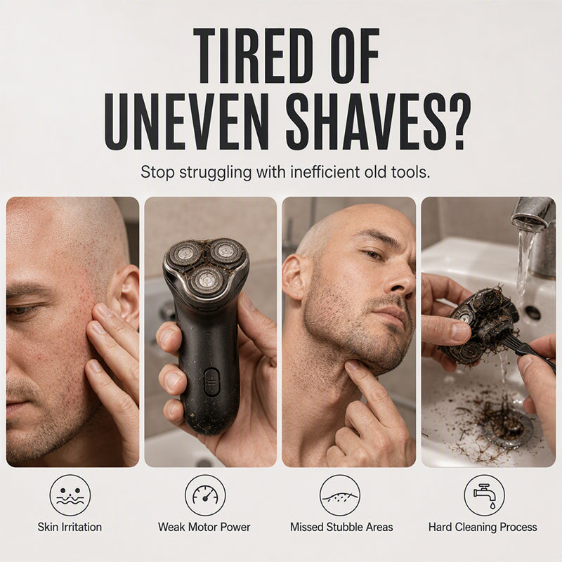 50% de Réduction – Tondeuse 2-en-1 Crâne et Barbe, 30 Lames