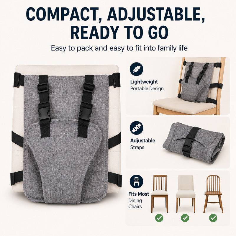 🔥‑50% OFFRE LIMITÉE👶 Harnais sécurité portable bébé, ajustable, fixation rapide pour chaise haute, idéal pour voyages et sorties ✨🍼