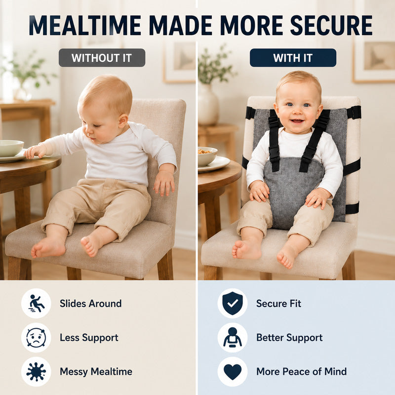 🔥‑50% OFFRE LIMITÉE👶 Harnais sécurité portable bébé, ajustable, fixation rapide pour chaise haute, idéal pour voyages et sorties ✨🍼