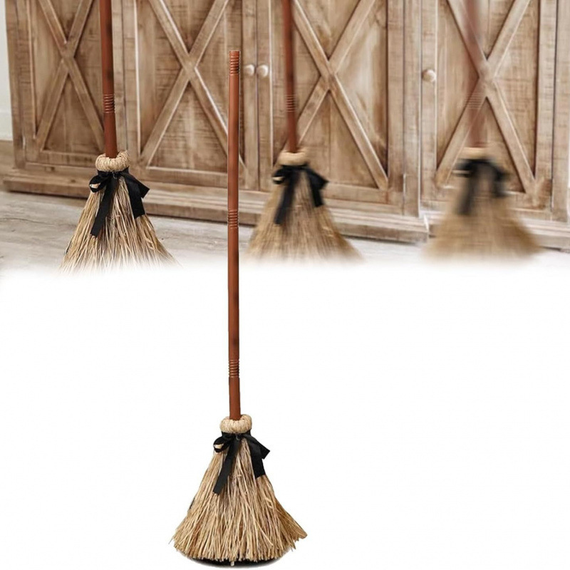🧙‍♀️🎃 Décoration Halloween balai de sorcière animé – Lumières et sons, mouvement réaliste, transformez votre entrée ou votre salon en repaire de sorcière pour une nuit d’épouvante mémorable 👻🕯️