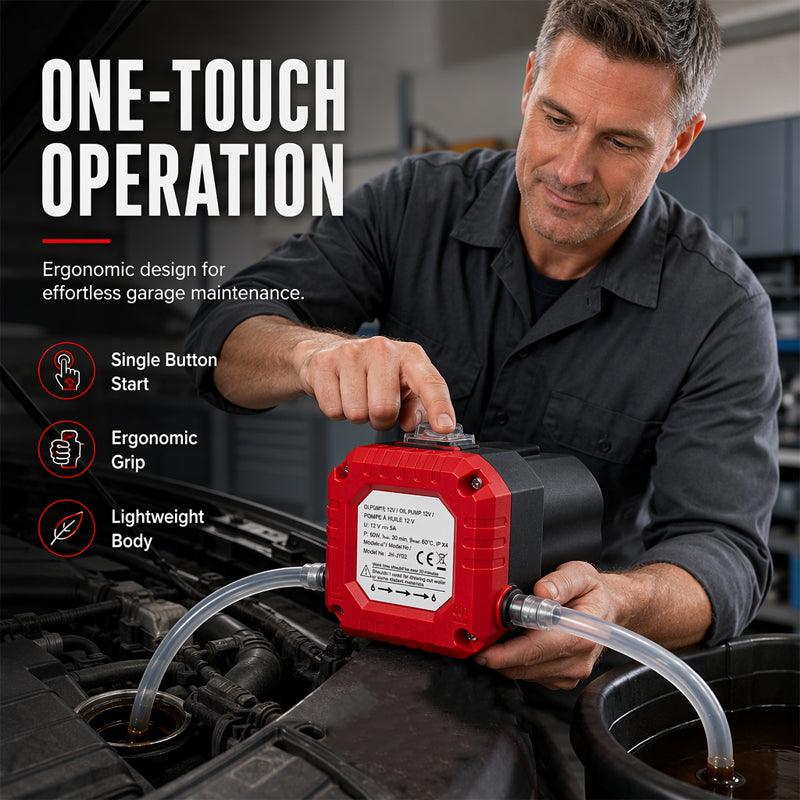 🛢️ 50 % DE RÉDUCTION MAINTENANT ! Pompe de transfert pour huile et carburant en matériau résistant – Aspiration et transfert 2 en 1, vide et remplit rapidement sans éclaboussures, pour voiture, atelier et jardin
