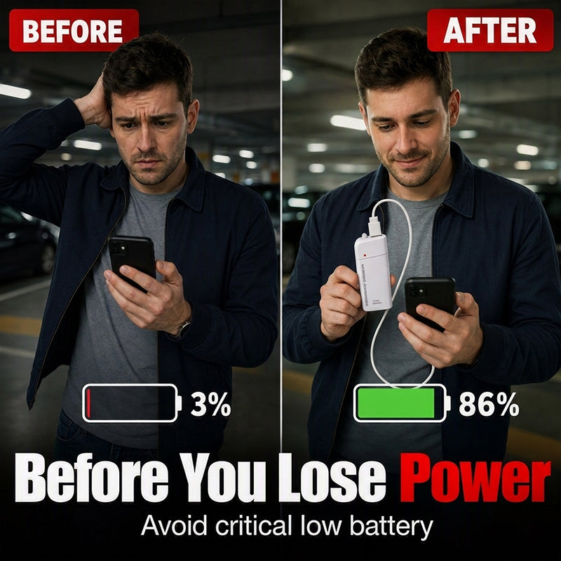 Chargeur d'urgence portable pour téléphone, batterie externe alimentée par piles AA avec lampe torche LED