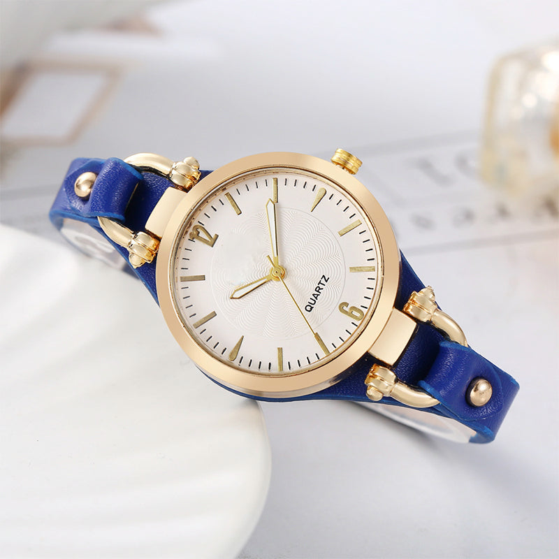 💎 -50% ! ⌚ Montre Élégante à Bracelet Fin – Similicuir + Alliage – Cadran 37 mm – Mouvement Quartz – 6 Coloris – Marron/Bleu/Rouge/Noir/Blanc/Vert Menthe 🕶️