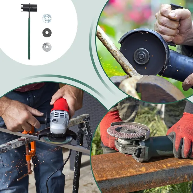 🔩🛒 -50% ! 🛠️Clé de Meuleuse d’Angle à Poignée Antidérapante – Silicone, Compatible 4 Ergots & Kit Complet