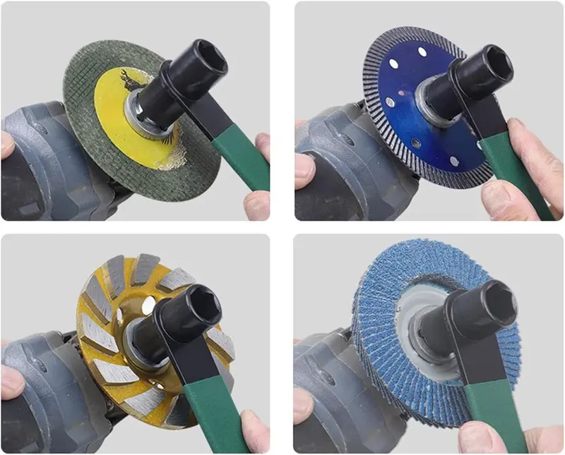🔩🛒 -50% ! 🛠️Clé de Meuleuse d’Angle à Poignée Antidérapante – Silicone, Compatible 4 Ergots & Kit Complet
