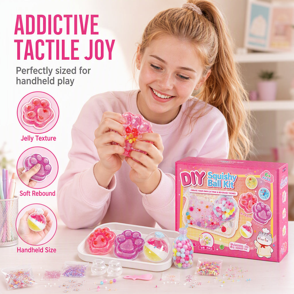 🐱 -50% MAINTENANT ! 🧊 Kit DIY Squishy Glace Frite – Design griffe de chat, fun squishy & créatif – Parfait pour le jeu sensoriel & l'anti-stress pour enfants ✨