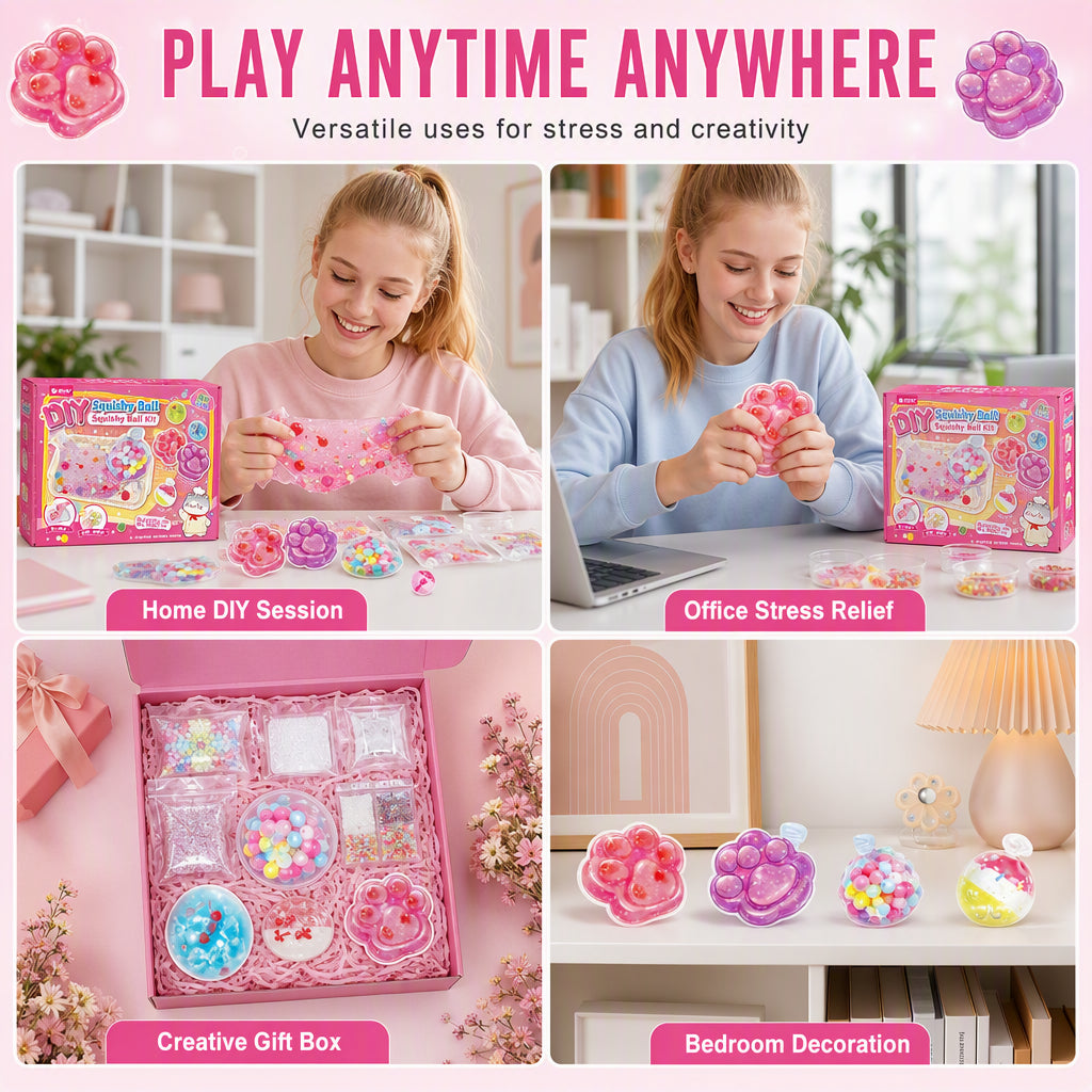 🐱 -50% MAINTENANT ! 🧊 Kit DIY Squishy Glace Frite – Design griffe de chat, fun squishy & créatif – Parfait pour le jeu sensoriel & l'anti-stress pour enfants ✨
