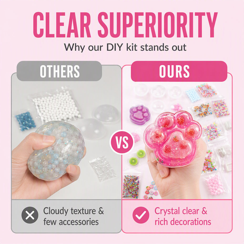 🐱 -50% MAINTENANT ! 🧊 Kit DIY Squishy Glace Frite – Design griffe de chat, fun squishy & créatif – Parfait pour le jeu sensoriel & l'anti-stress pour enfants ✨