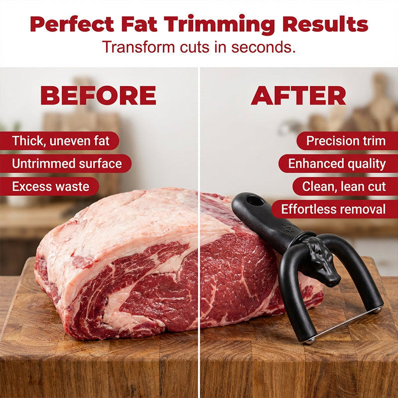🥩 50 % DE RÉDUCTION EN CE MOMENT ! Coupe-graisse à main pour viande de bœuf et de porc – Support en forme de U, lames en acier inoxydable et poignée ergonomique – idéal pour les barbecues, la préparation des repas et la cuisine en grande quantité 🍖🔪