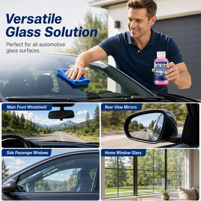 🔥‑50% PROMO FLASH🚗 Nettoyant vitre voiture anti‑film gras, élimine film d’huile pare‑brise, vision claire sous la pluie ✨💦