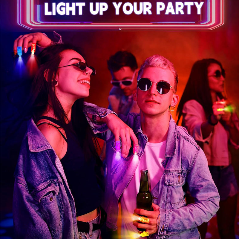 🔥-50% DE RÉDUCTION✨Mini lampes LED pour doigts🤚Élastiques, 4 couleurs, idéal concerts et fêtes