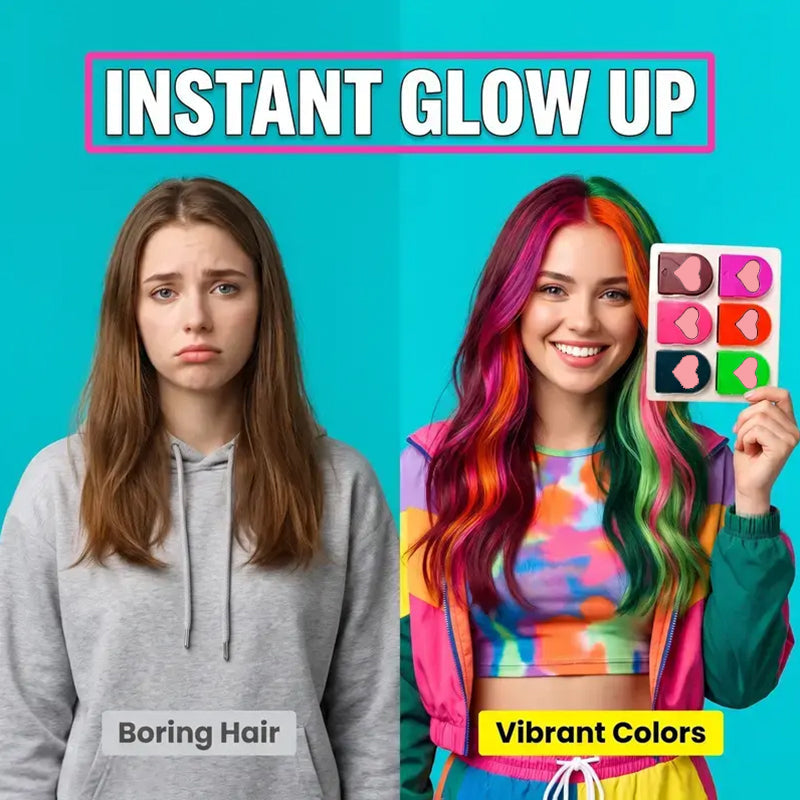Kit de craies temporaires pour cheveux pour filles