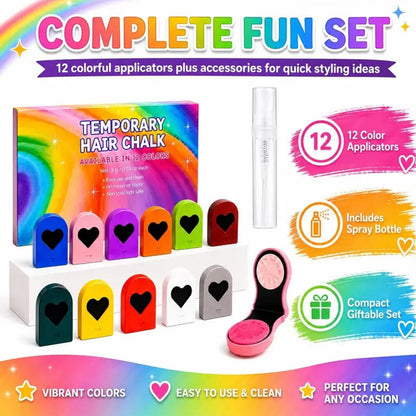 Kit de craies temporaires pour cheveux pour filles