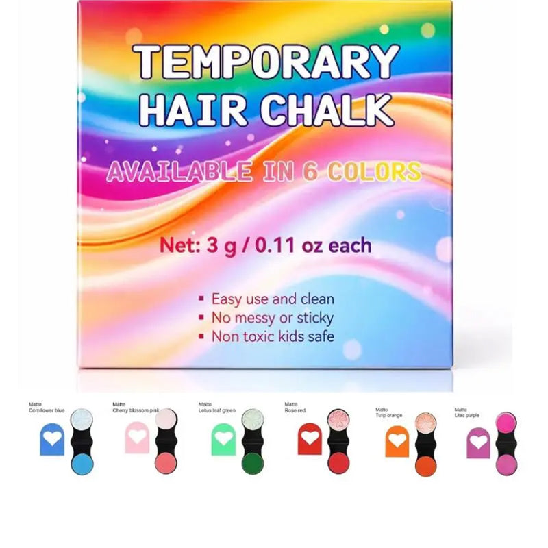 Kit de craies temporaires pour cheveux pour filles