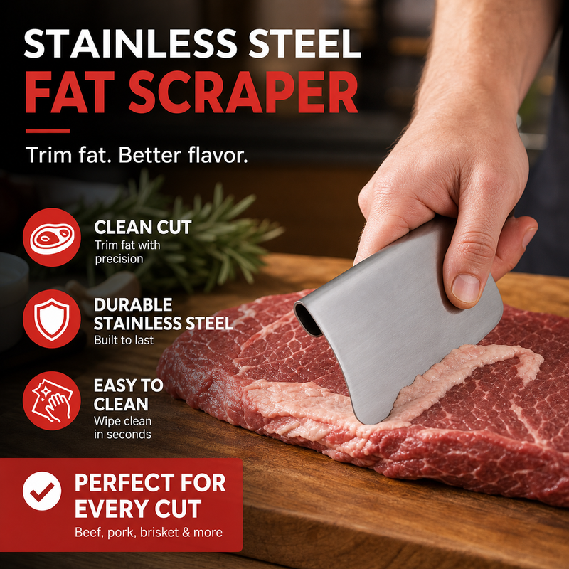 Grattoir à viande ergonomique incurvé