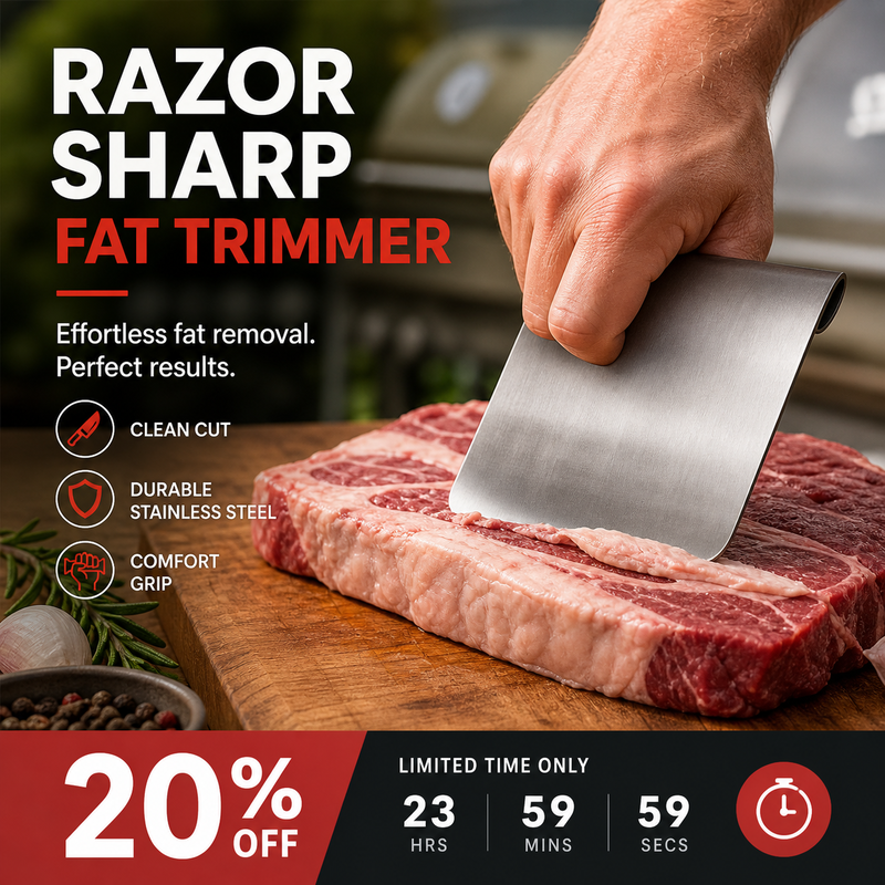 Grattoir à viande ergonomique incurvé
