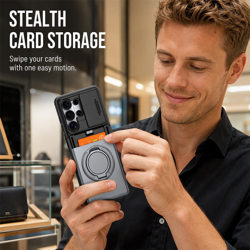 🔥‑50% PROMO FLASH📱 Coque téléphone 2‑en‑1 antichoc avec porte‑cartes caché, protection et portefeuille en un seul ✨💳