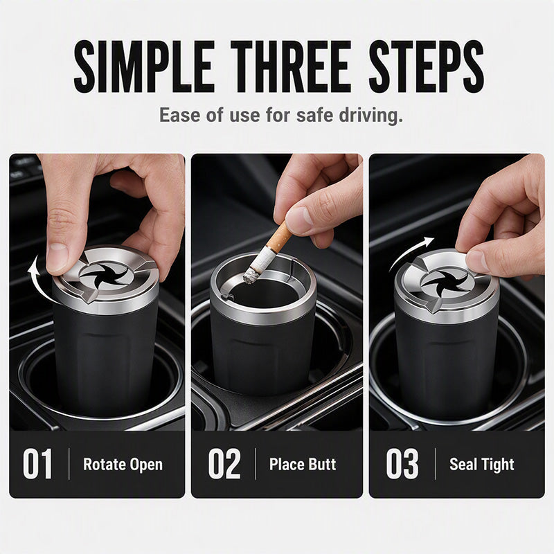 🏆 50 % DE RÉDUCTION EN CE MOMENT !🚗 Cendrier rotatif pour voiture, revêtement céramique intérieur✨