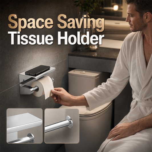 Porte-papier toilette mural en acier inoxydable