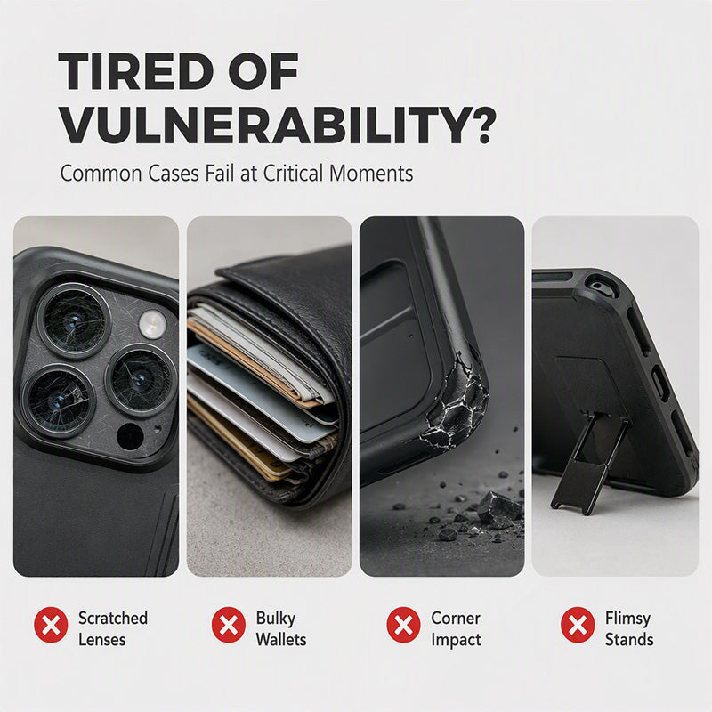 Étui de protection antichoc pour téléphone avec porte-carte