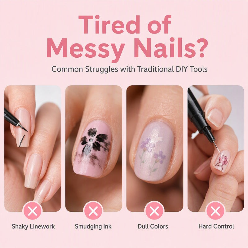 📢📢 50 % DE RÉDUCTION !!⏰️ Lot de 24 stylos à nail art à double embout