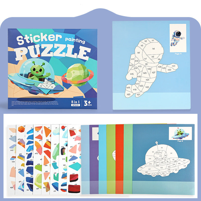 🎨 50% DE RÉDUCTION! 📘 Livre autocollants géométriques – Créatif, éducatif & amusant pour enfants ✨