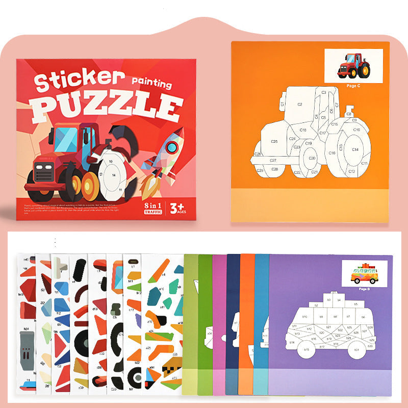 🎨 50% DE RÉDUCTION! 📘 Livre autocollants géométriques – Créatif, éducatif & amusant pour enfants ✨